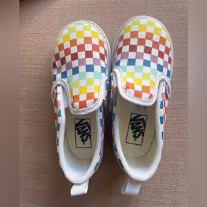 brand new without box rainbow checker slip on vans toddler size 9